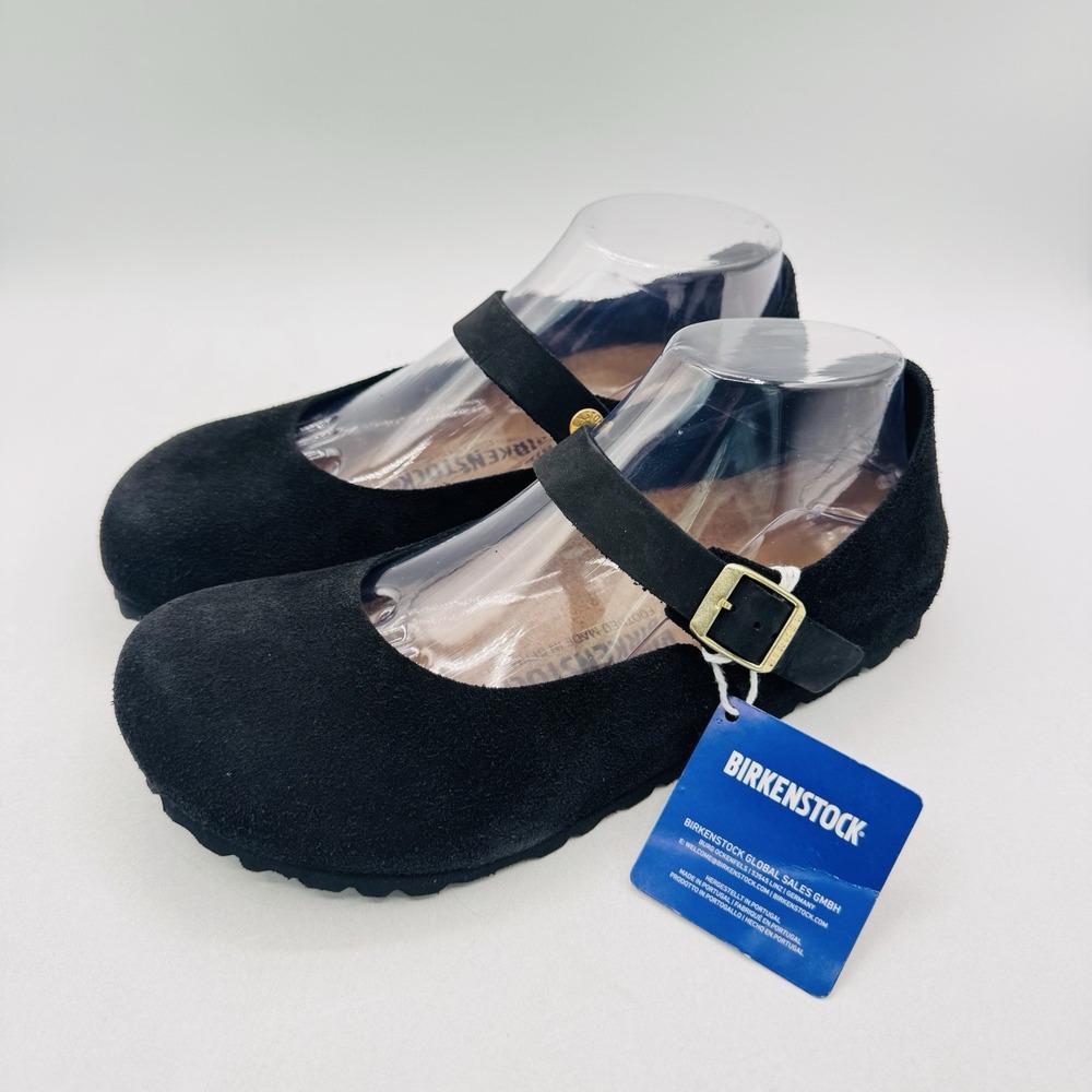 Birkenstock Mantova Mary Jane Women's Size 8 EU 39 Black Suede